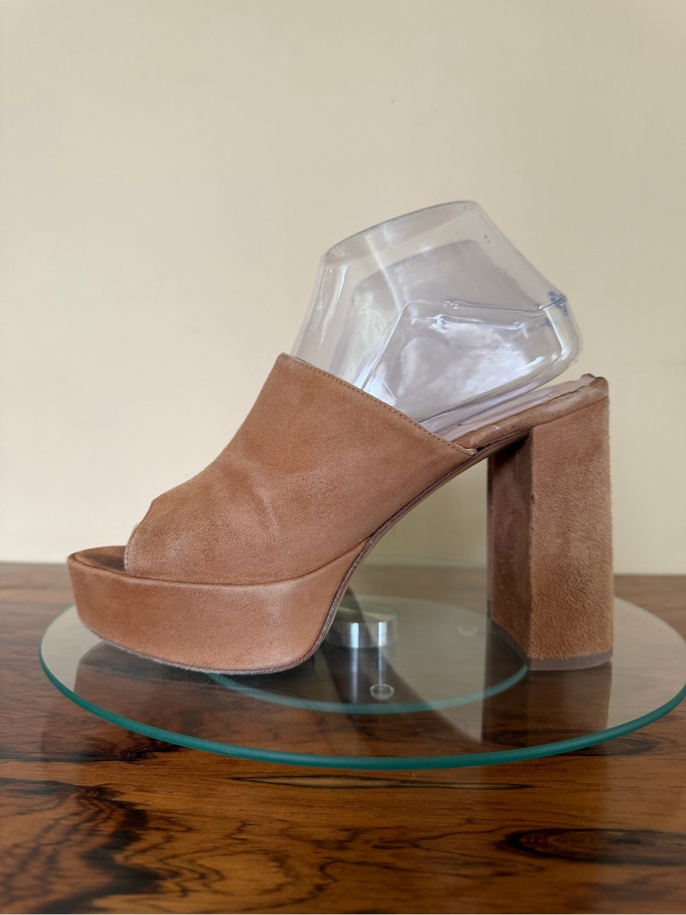 Inez Ceci Mules in toffee suede in 7 - Picture 3 of 16